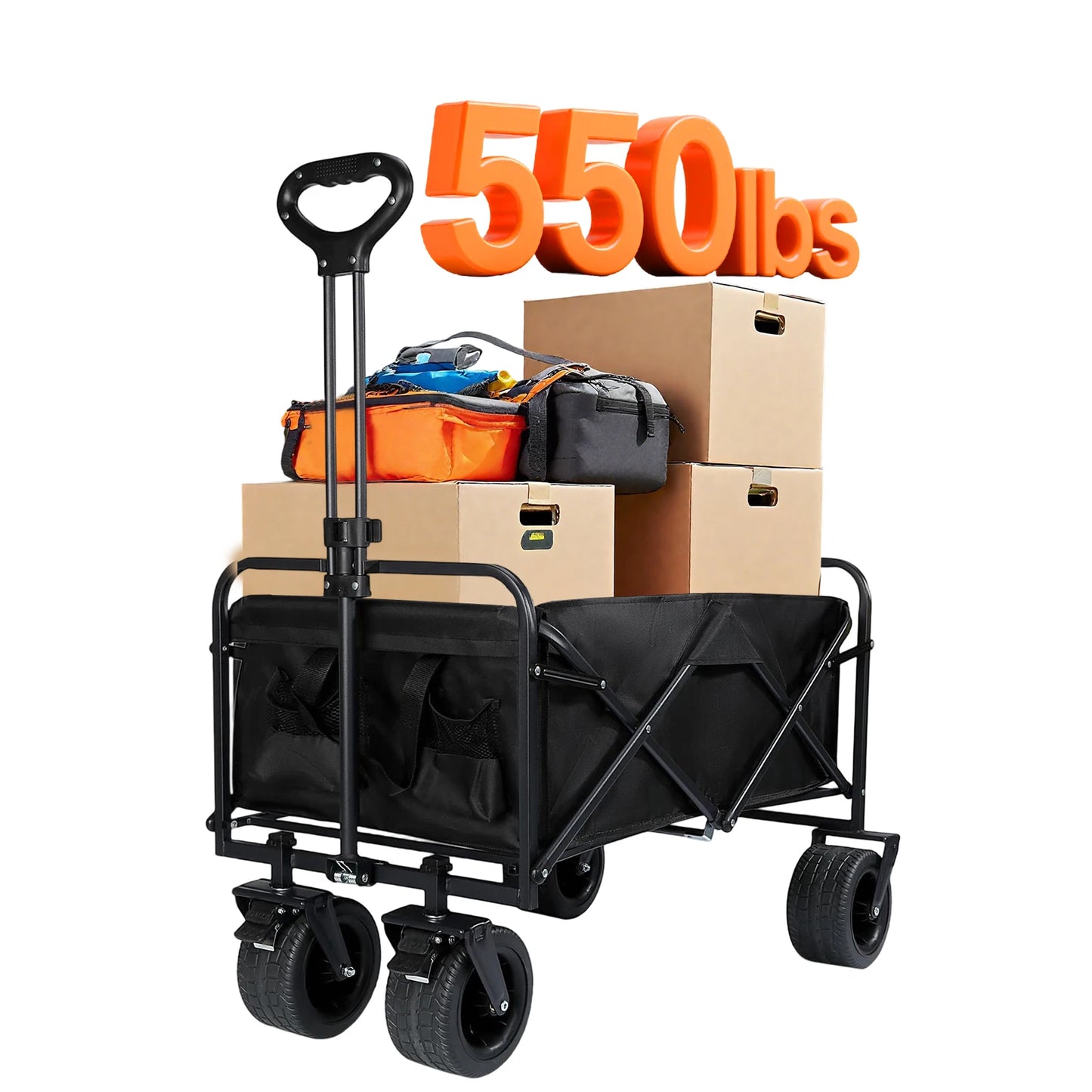 Foldable Portable Picnic Outdoor Camping Cart Heavy Duty Folding Utility Cart Shopping Beach Collapsible Folding Utility Cart