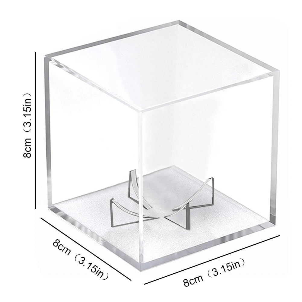 Clear Baseball Box Display Acrylic Transparent Baseball Showcase Square Dustproof UV Protection Perfit For Memorable Collection