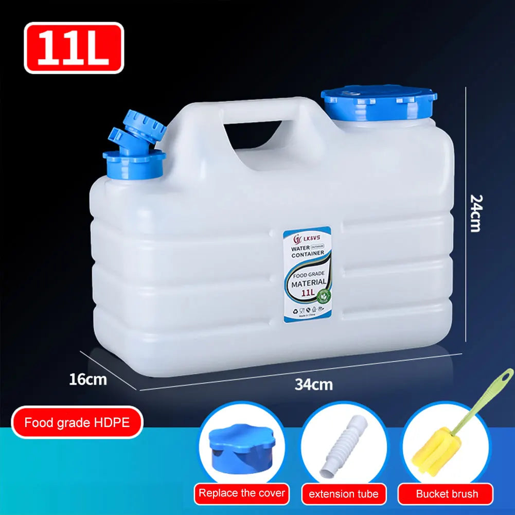 10/11/12L Drinking Water Container with Spigot Leakproof Camping Water Tank Large Capacity Water Storage Carrier for Hiking Car