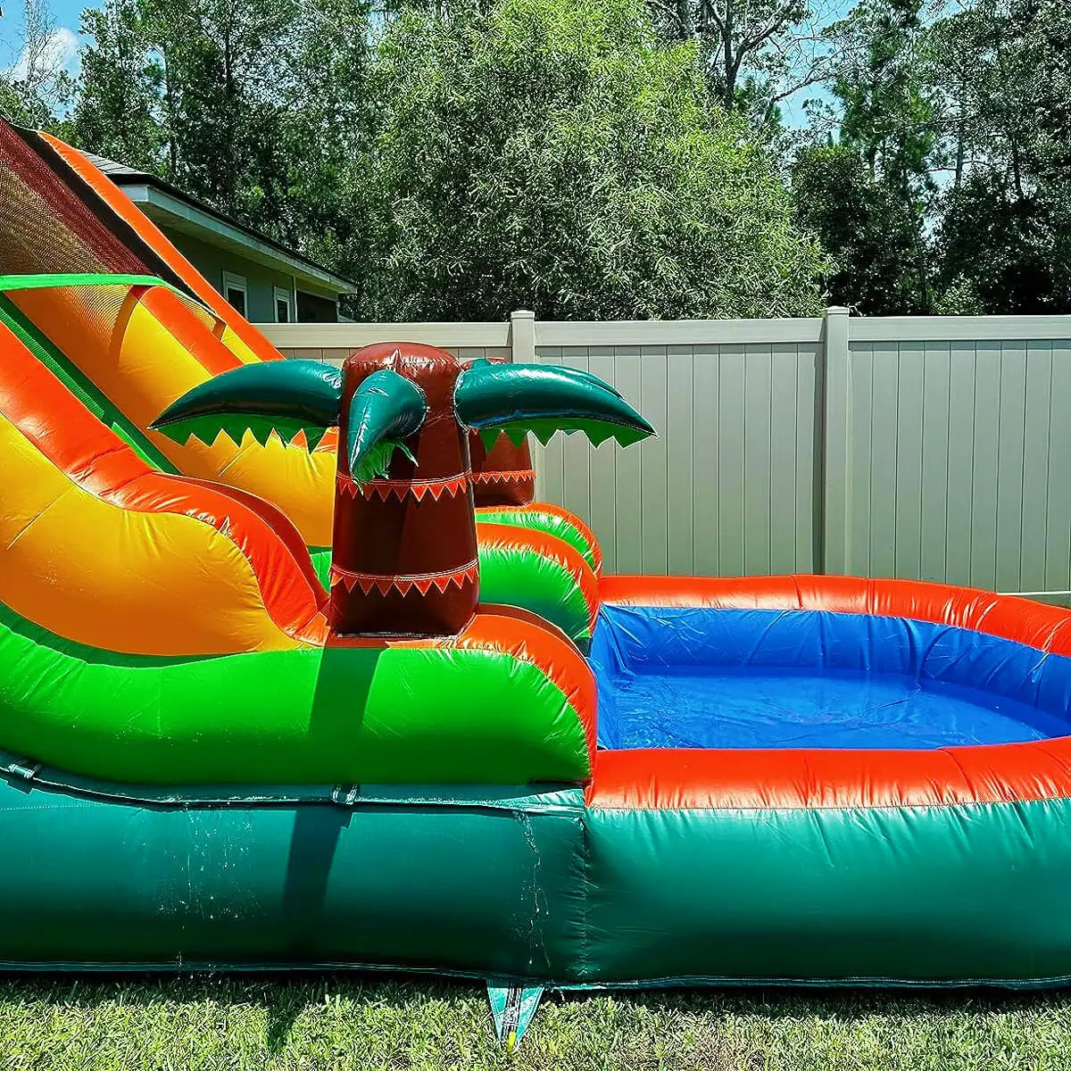 Inflatable pool Inflatable Summer Outdoor  Air Bounce Water amusement Play Equipment Inflatble Water Double Slide Bubble Ball