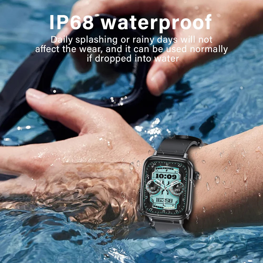 LAXASFIT New Smart Watch Bluetooth Call 24/7 Heart Rate Monitor IP68 Waterproof 100+ Sport Mode Smartwatch for Men Women