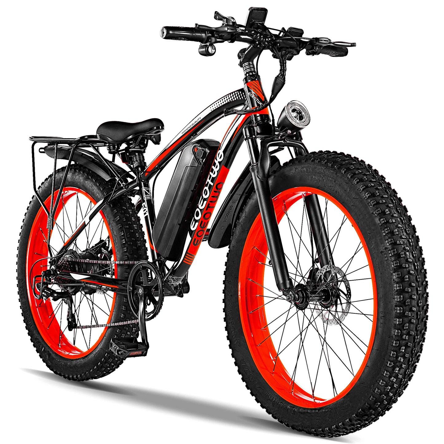 EOEOTWO E01 Electric Bike Adults,1500W Ebike,34MPH 60Miles Electric Mountain Bike,26" Fat Tire Electric Bicycle+1 Year Warranty