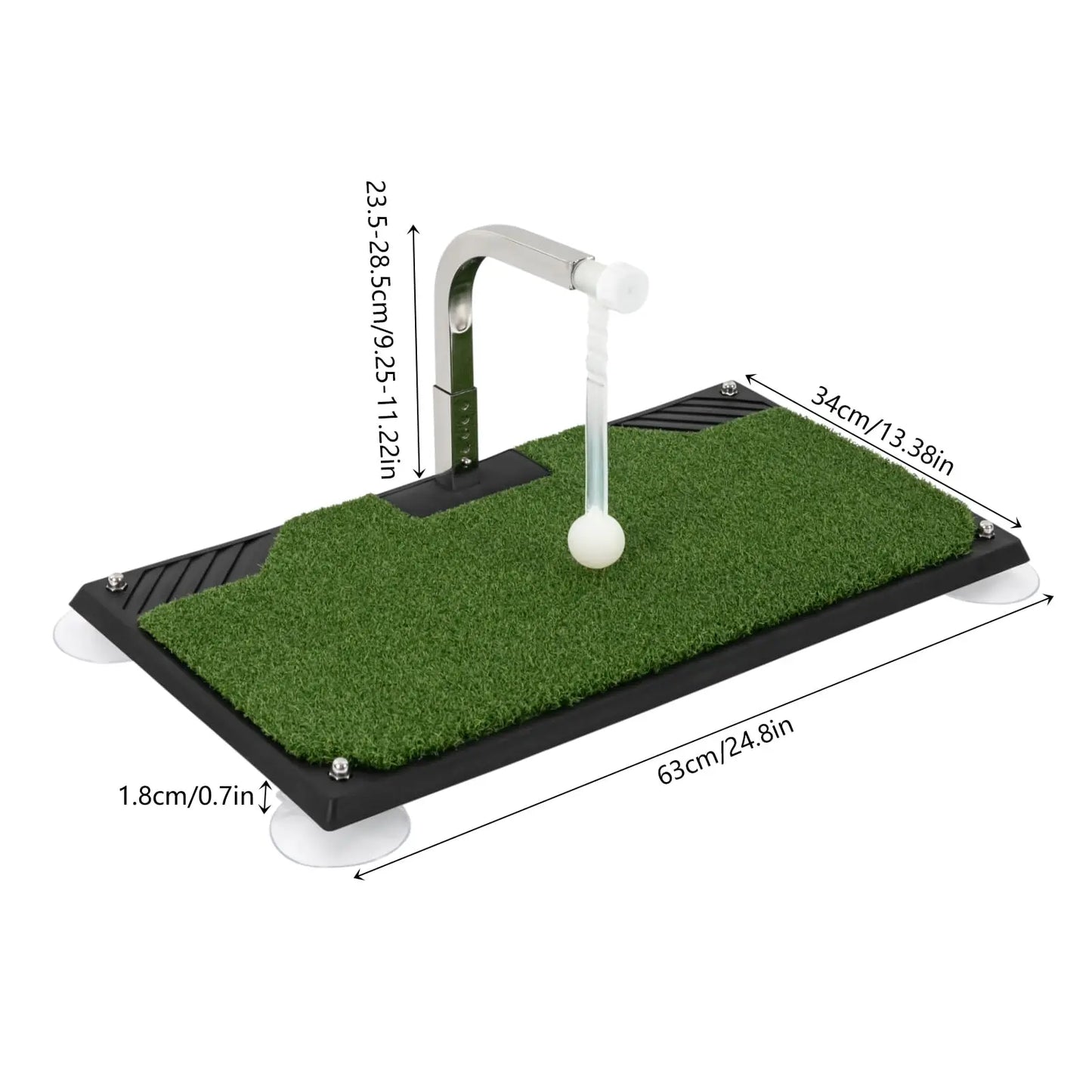 Golf Swing Trainer with 5 Gears Height Adjustable Ball Mount, 360 °   Rotating Auto