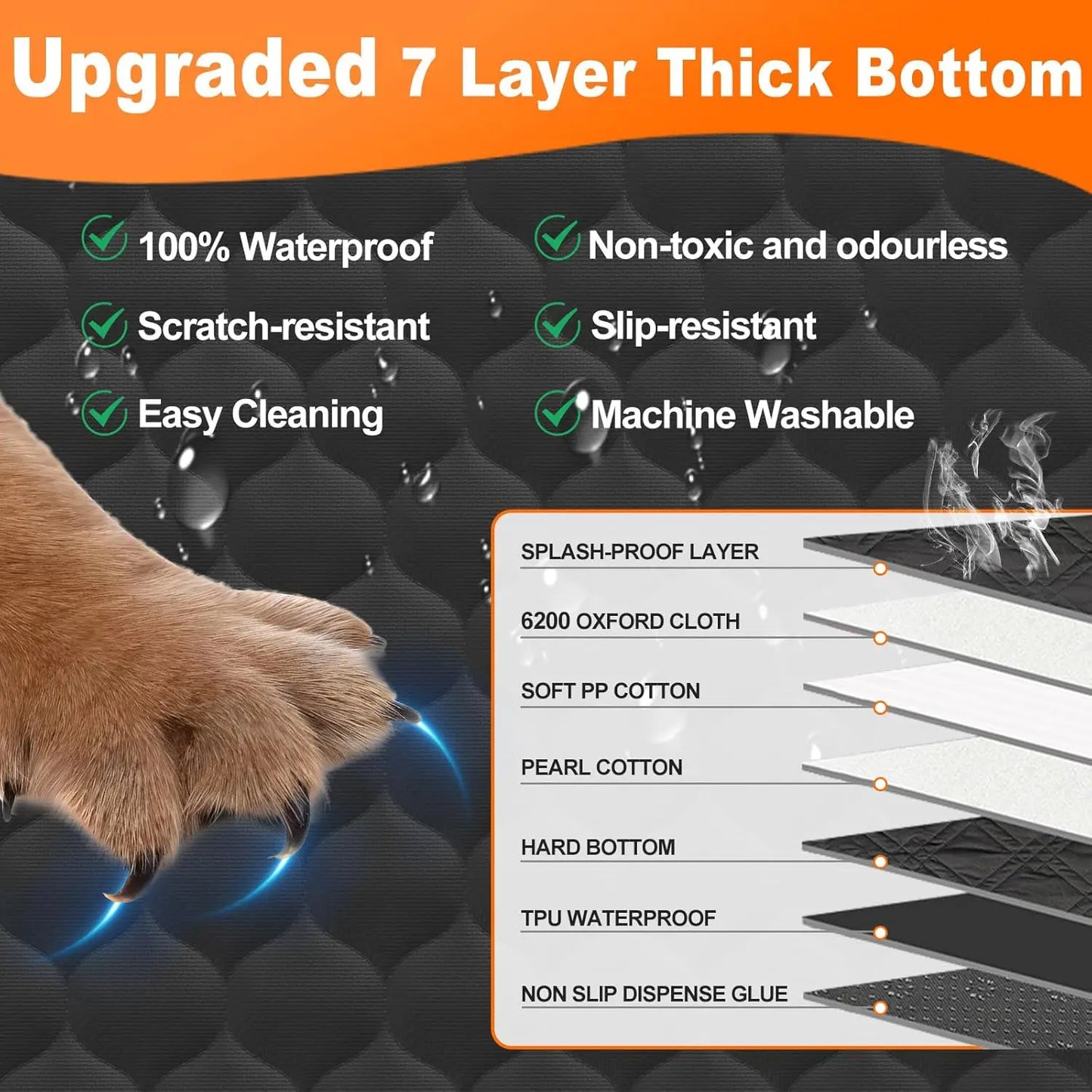 Waterproof Pet Travel Accessories Foldable Dog Car Seat  Car Pet Seat Safety Hammock Trunk Mat Car Rear Back Seat Protector