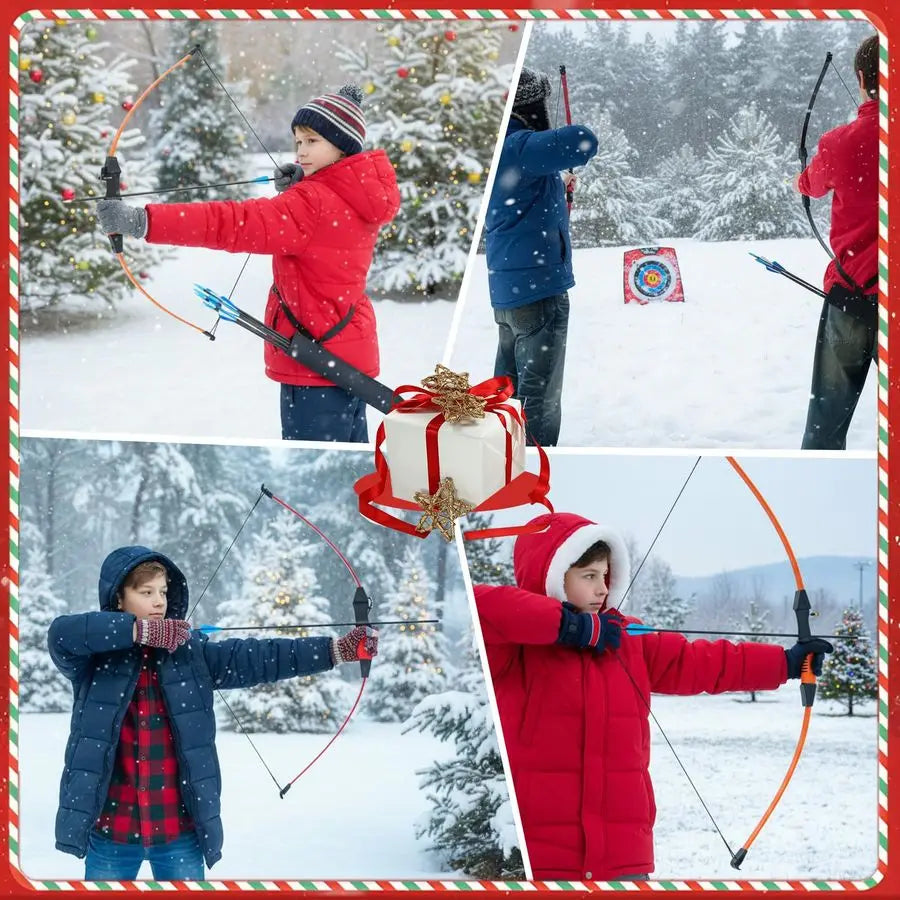 Youth Bow and Arrow Set for Kids 812 amp Teens Ambidextrous Recurve Archery Gear with Safety Arrows Toys for Ages 813, Backyard