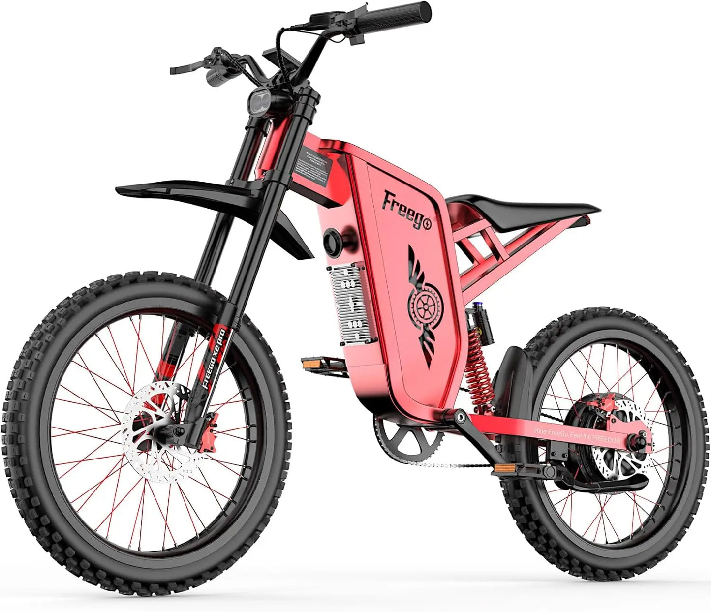 Freego X2 Pro Electric Motorcycle for Adults 6000W Motors 1800wh Lithium Battery 7 Speed 50MPH Off Road Ebike + 2 Year Warranty